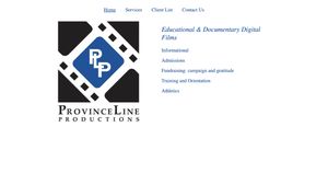 Provinceline Productions website screenshot