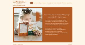 Cynthia Bascara Speech & Language Therapy website screenshot
