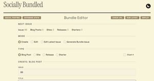 screenshot of the Socially Bundled app