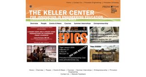 The Keller Center for Innovation in Engineering Education website screenshot
