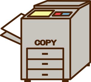 Clipart image of a copy machine